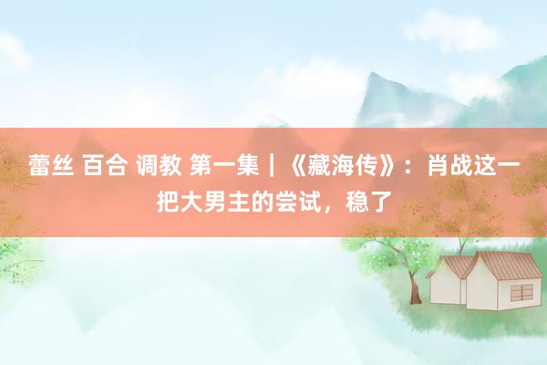 蕾丝 百合 调教 第一集｜《藏海传》：肖战这一把大男主的尝试，稳了
