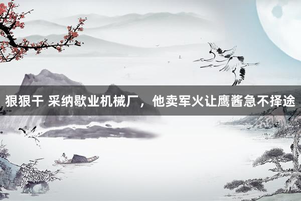 狠狠干 采纳歇业机械厂，他卖军火让鹰酱急不择途