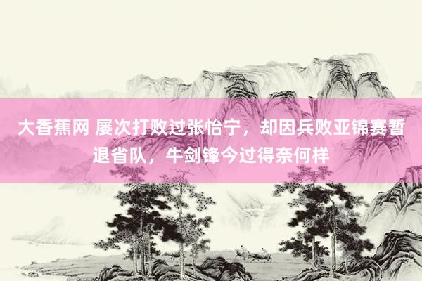 大香蕉网 屡次打败过张怡宁，却因兵败亚锦赛暂退省队，牛剑锋今过得奈何样