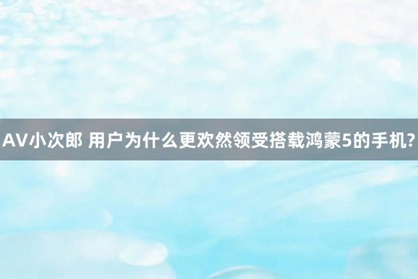 AV小次郎 用户为什么更欢然领受搭载鸿蒙5的手机?