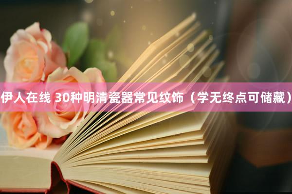 伊人在线 30种明清瓷器常见纹饰（学无终点可储藏）