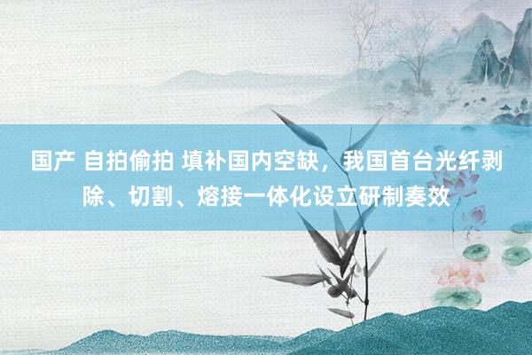国产 自拍偷拍 填补国内空缺，我国首台光纤剥除、切割、熔接一体化设立研制奏效